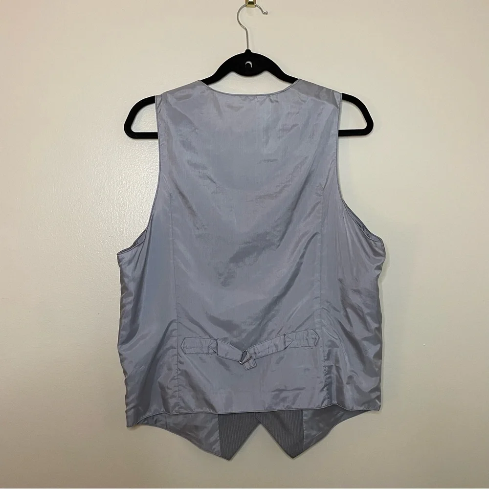 Men's Gray Pinstripe Vest
